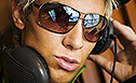 cool guy listening to music